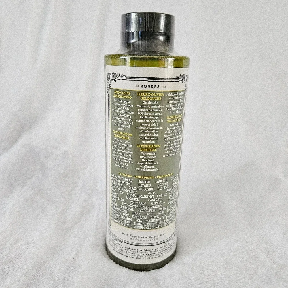 Korres Women Olive Blossom Pure Greek Olive Showergel 8.45oz Hydrating Body Wash